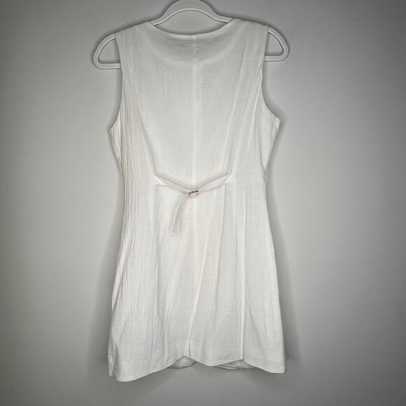 Commense White Button Down Mini Dress Size Small - Picture 4 of 7
